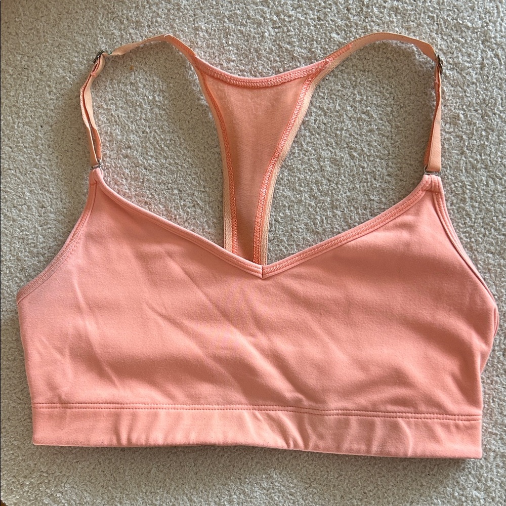 Coral Victoria’s Secret Racerback Sports Bra